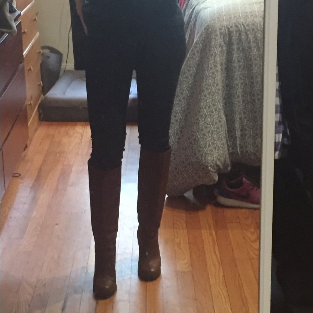 Maison Martin Margiela Black Leather Knee Boots - Picture 3 of 5